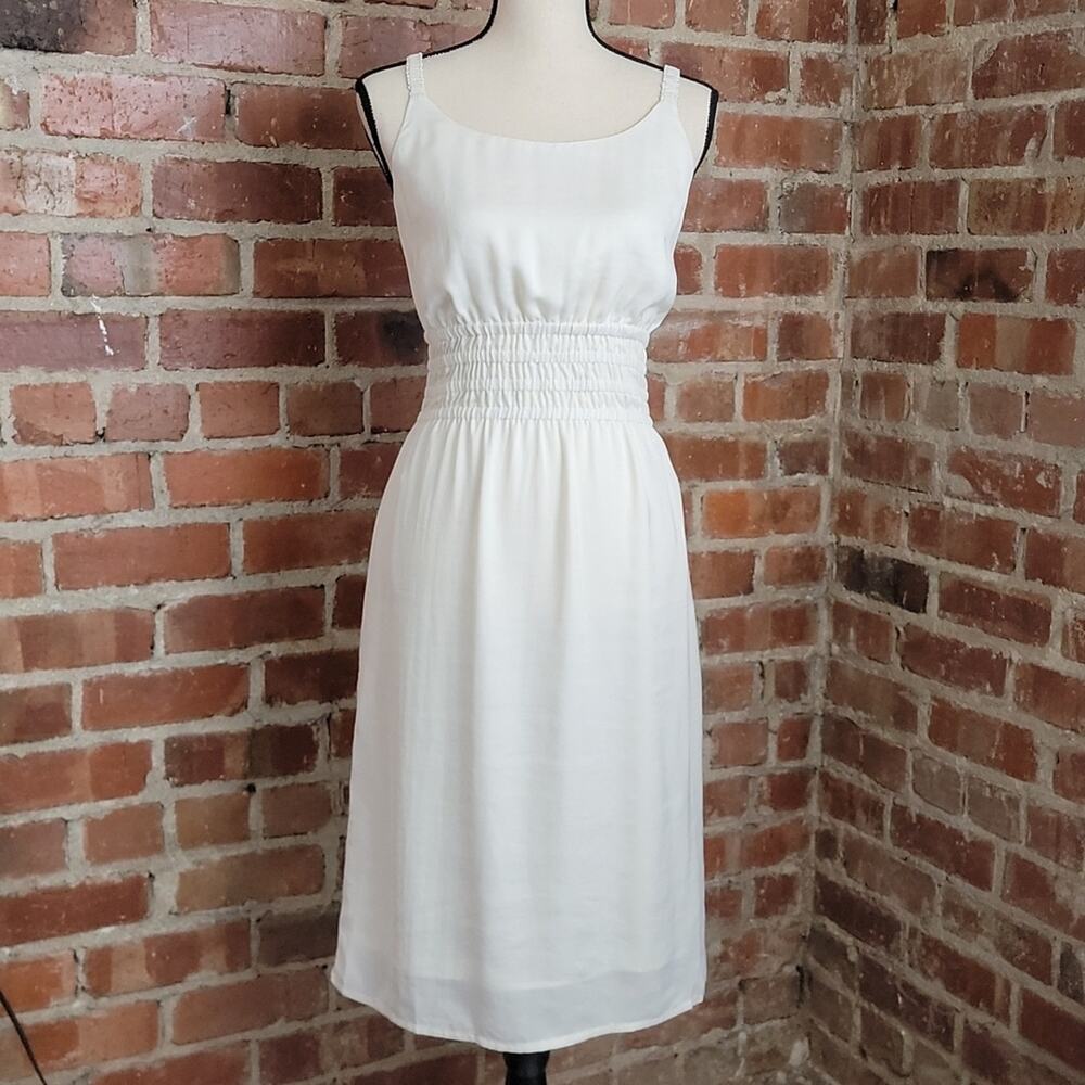 Baum Und Pferdgarten cream ivory‎ gathered waist tank style dress 34